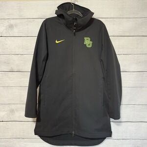 NIKE Baylor Bears Dri-Fit Thermal Jacket Long Hooded Full Zip Coat Size Medium